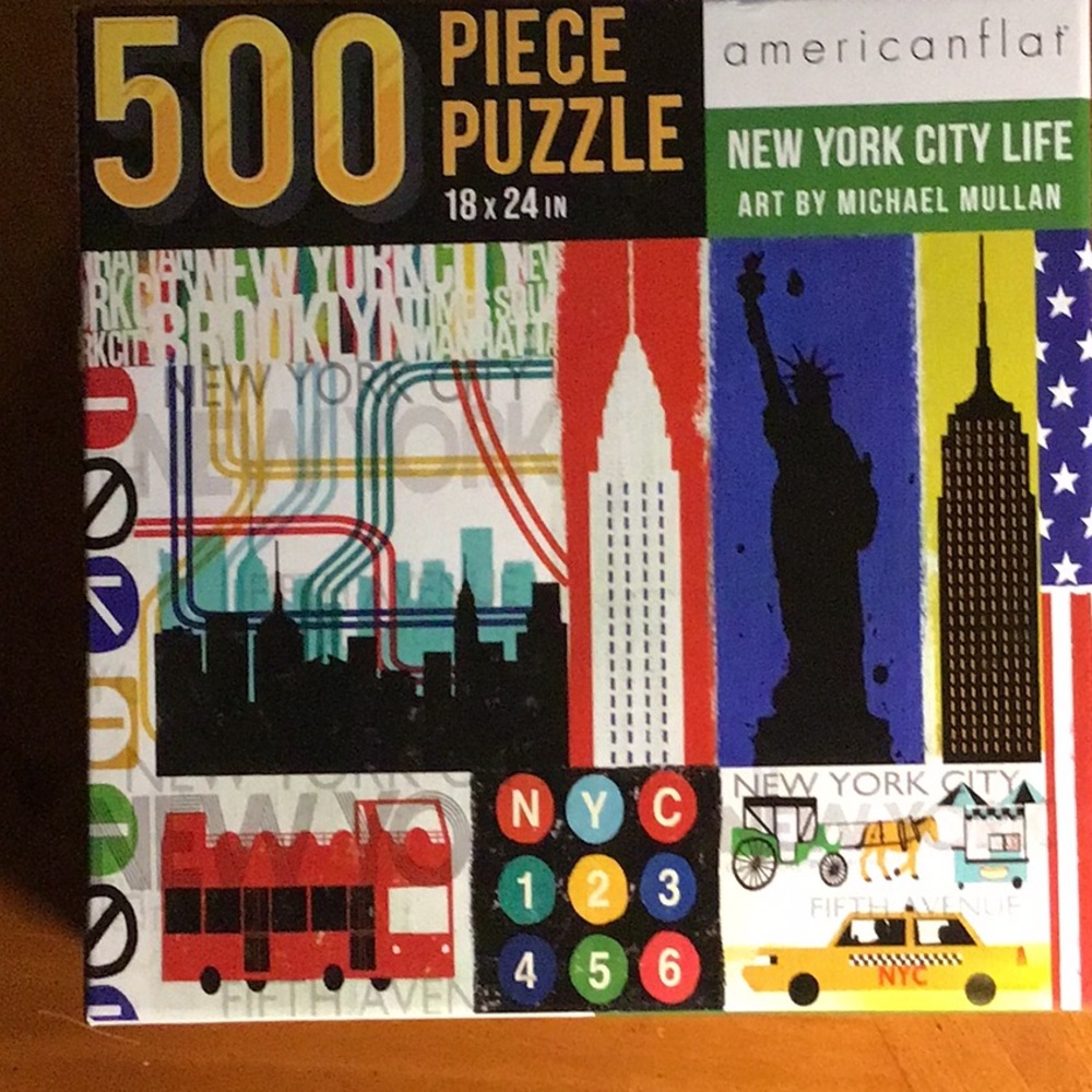 💟🧩 “New York City Life” 500 piece puzzle. Complete.